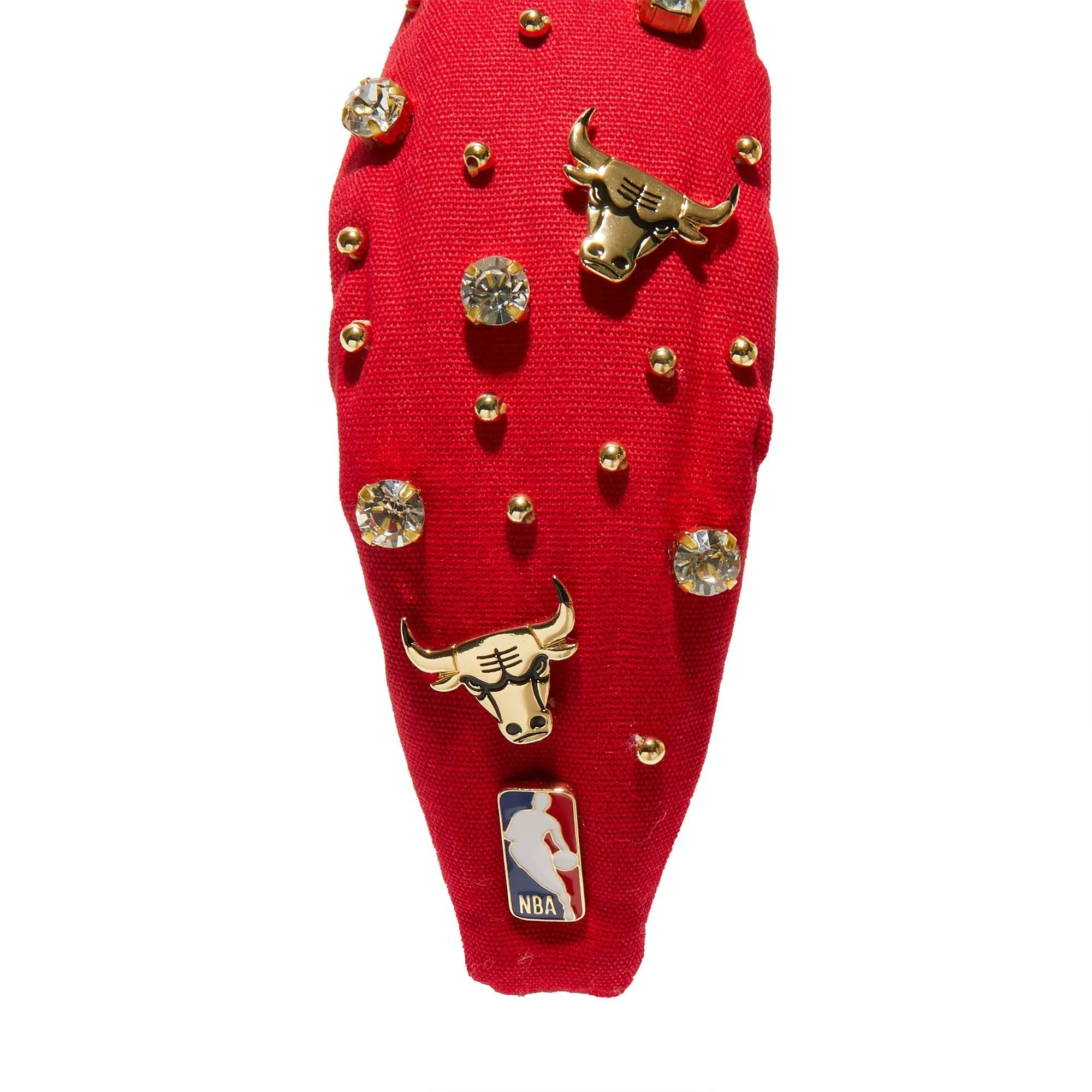 CHICAGO BULLS LELE SADOUGHI / NBA RED EMBELLISHED KNOTTED HEADBAND sold by Lele Sadoughi product image thumbnail 3