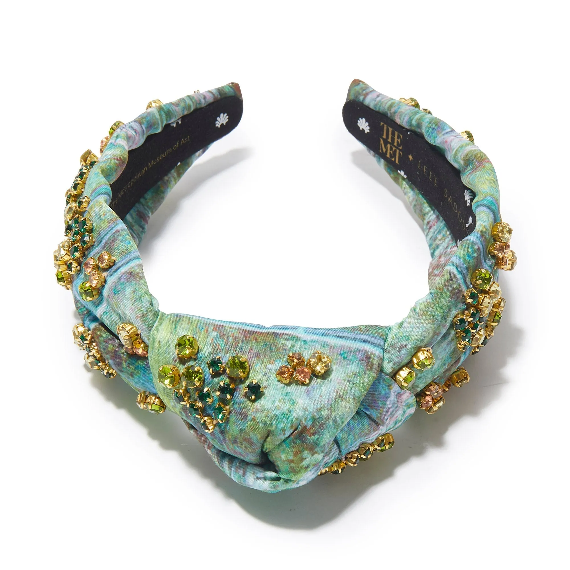 WATER LILLIES THE MET X LELE MONET EMBELLISHED KNOTTED HEADBAND sold by Lele Sadoughi product image thumbnail 4