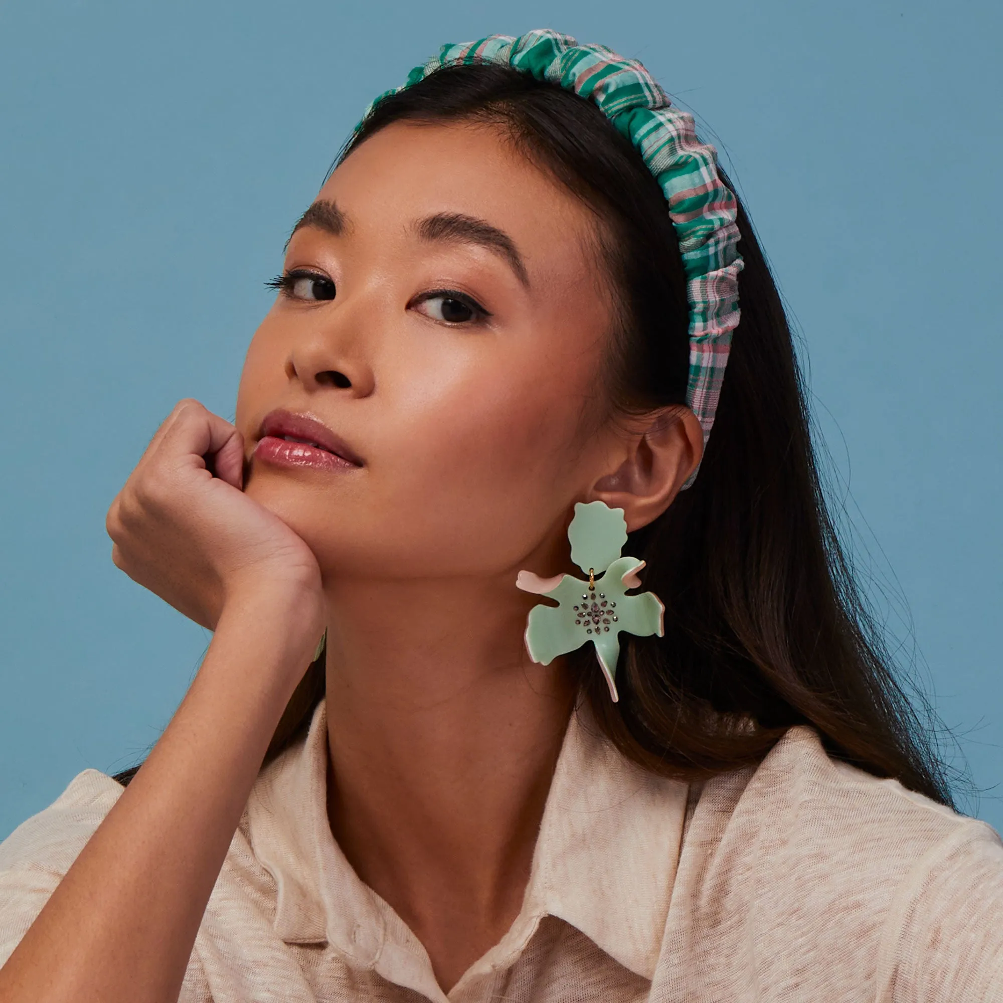 PREPPY PLAID KELLY HEADBAND sold by Lele Sadoughi product image thumbnail 2