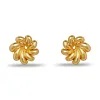 GOLD PINWHEEL FLOWER BUTTON EARRINGS sold by Lele Sadoughi