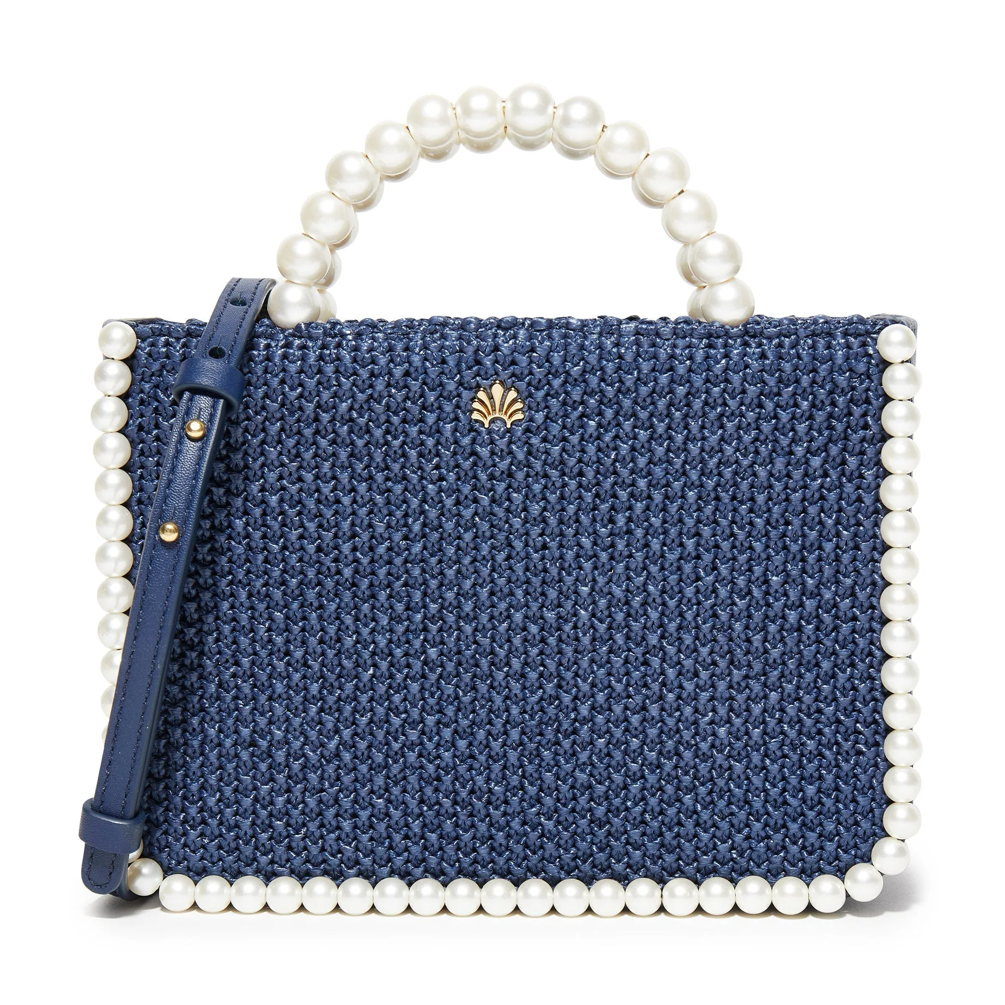 NAVY MAYA MINI TOTE sold by Lele Sadoughi