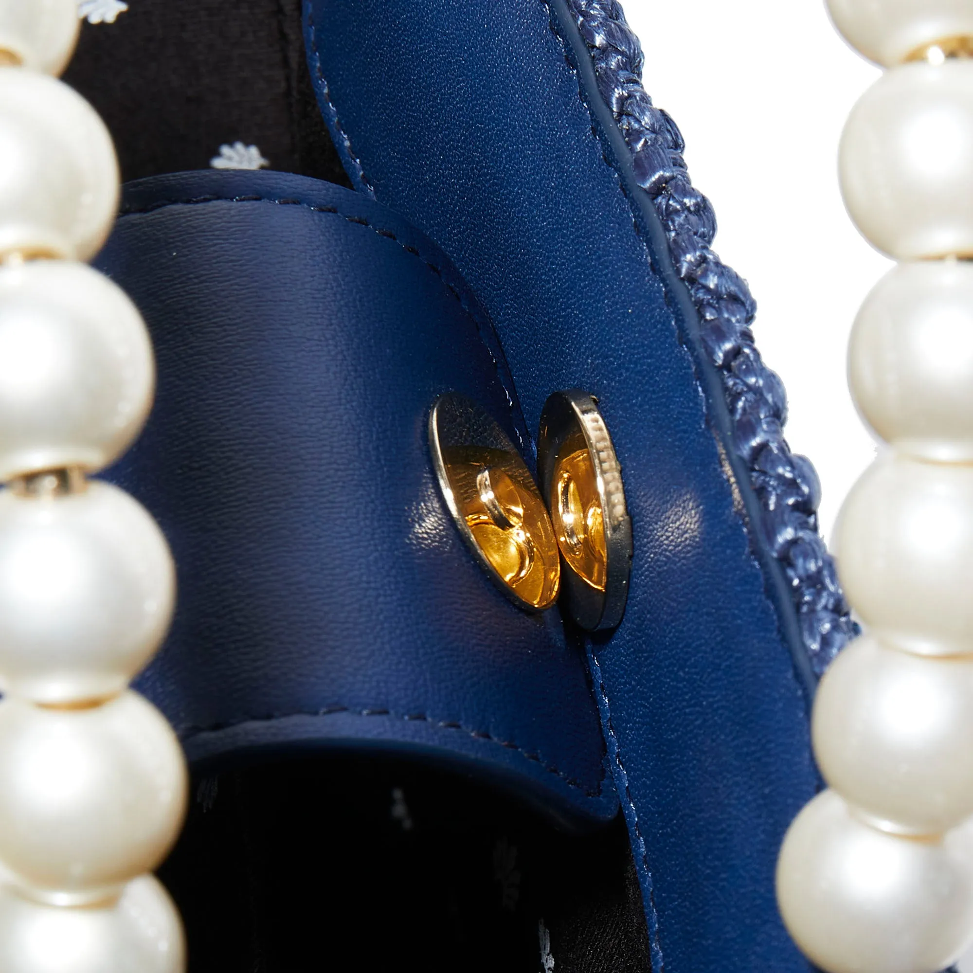 NAVY MAYA MINI TOTE sold by Lele Sadoughi product image thumbnail 5