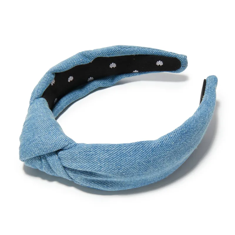LIGHT DENIM HEADBAND sold by Lele Sadoughi