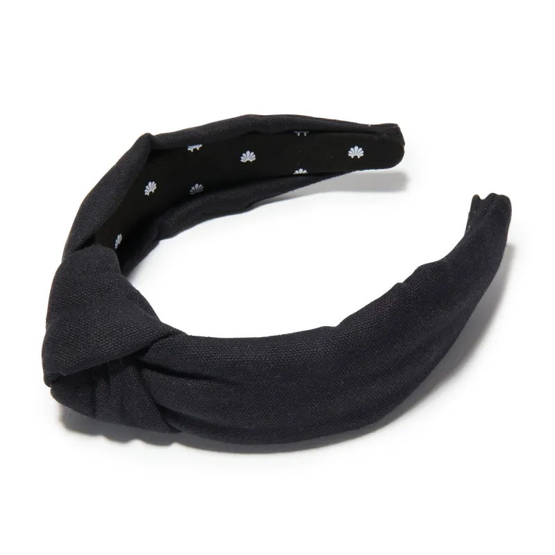 BLACK WOVEN KNOTTED HEADBAND sold by Lele Sadoughi
