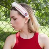 CHICAGO CUBS LELE SADOUGHI / MLB IVORY EMBROIDERED KNOTTED HEADBAND sold by Lele Sadoughi
