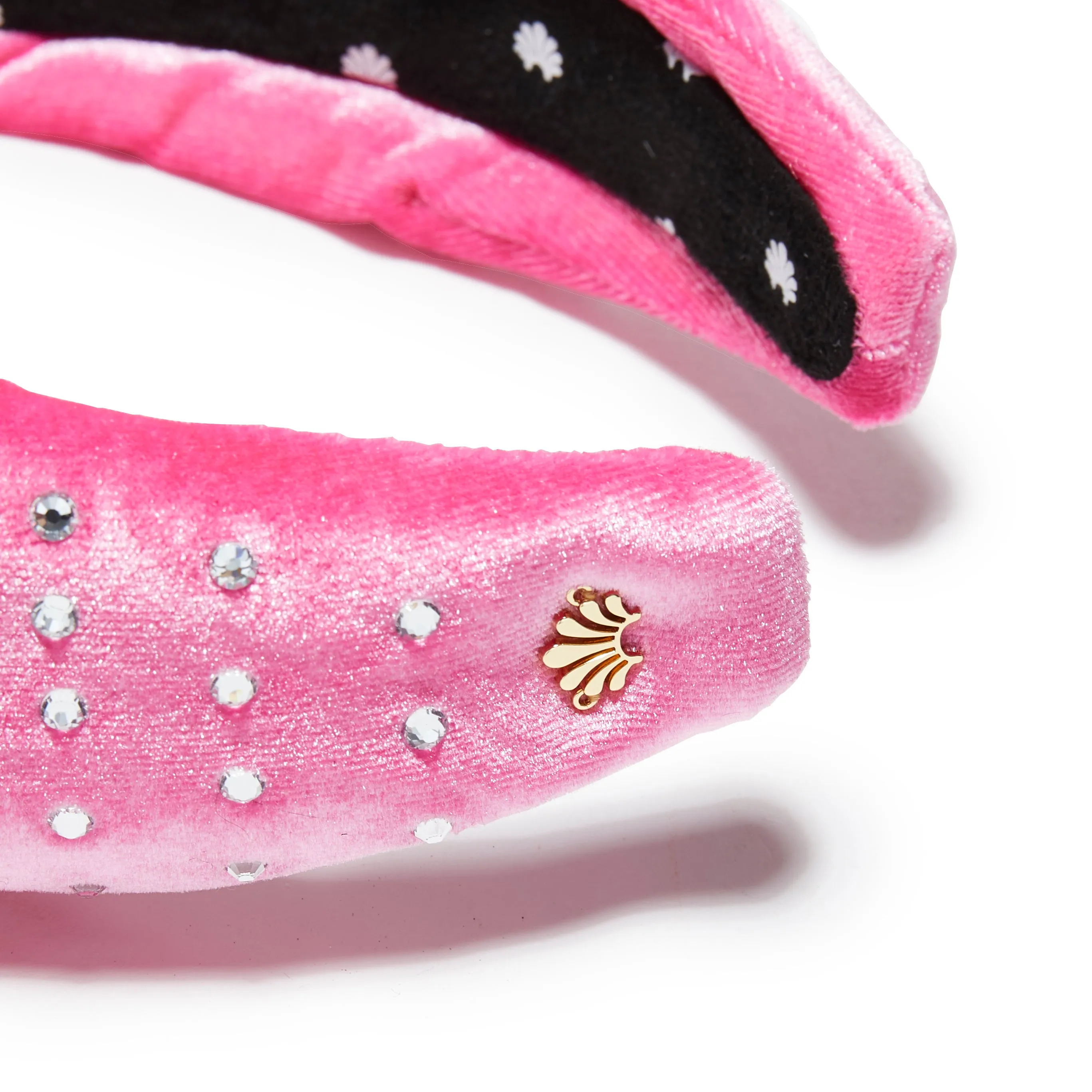 PINK CRYSTAL DOTTED KNOTTED HEADBAND sold by Lele Sadoughi product image thumbnail 3