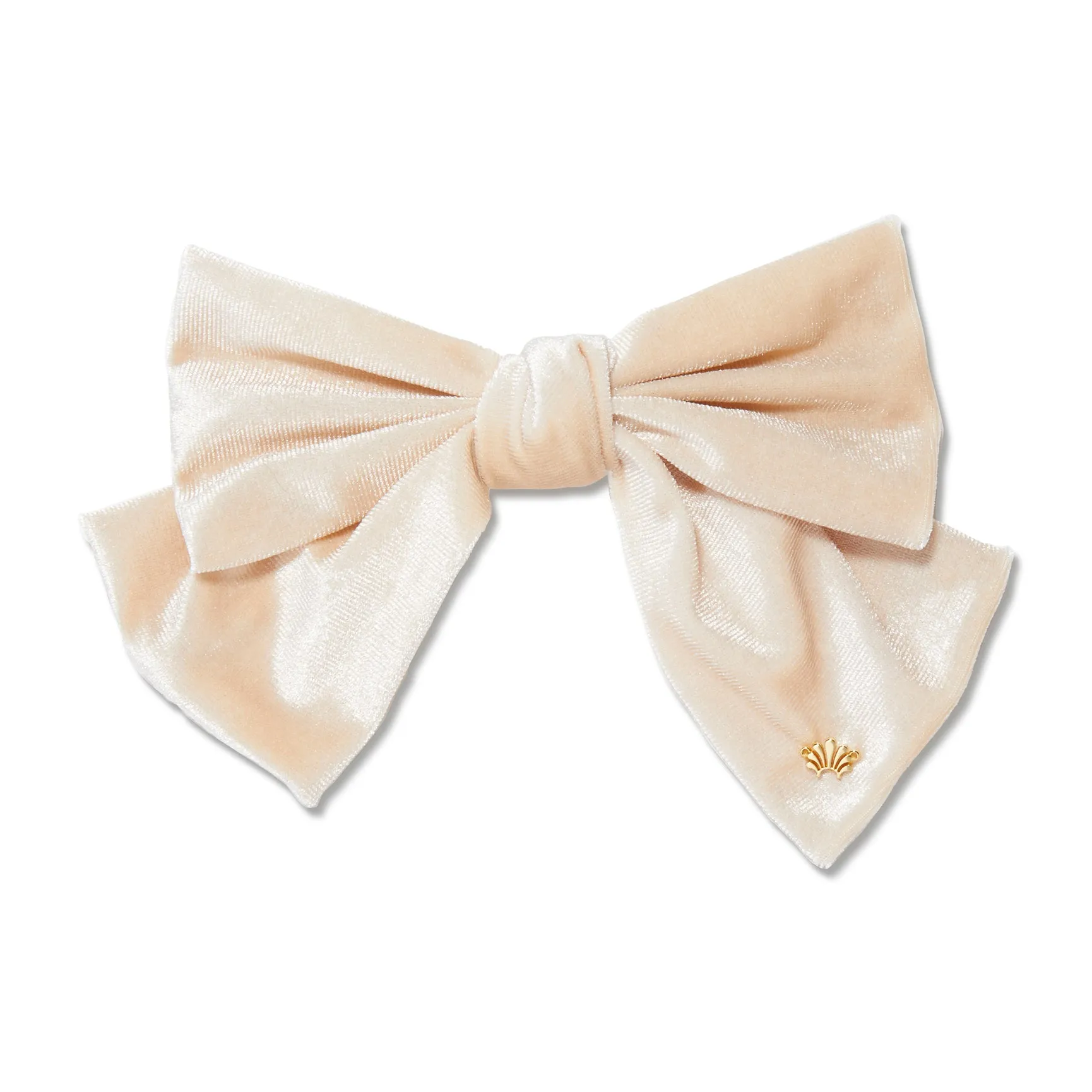 IVORY JUMBO VELVET BOW BARRETTE sold by Lele Sadoughi