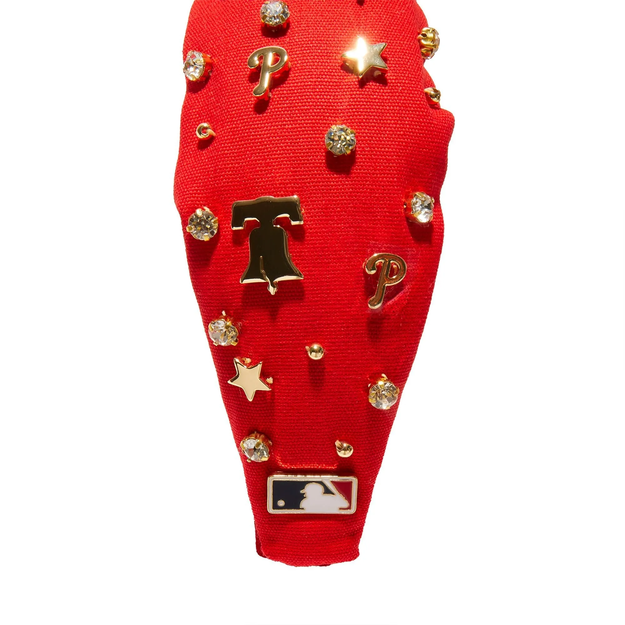 PHILADELPHIA PHILLIES LELE SADOUGHI / MLB RED EMBELLISHED KNOTTED HEADBAND sold by Lele Sadoughi product image thumbnail 3