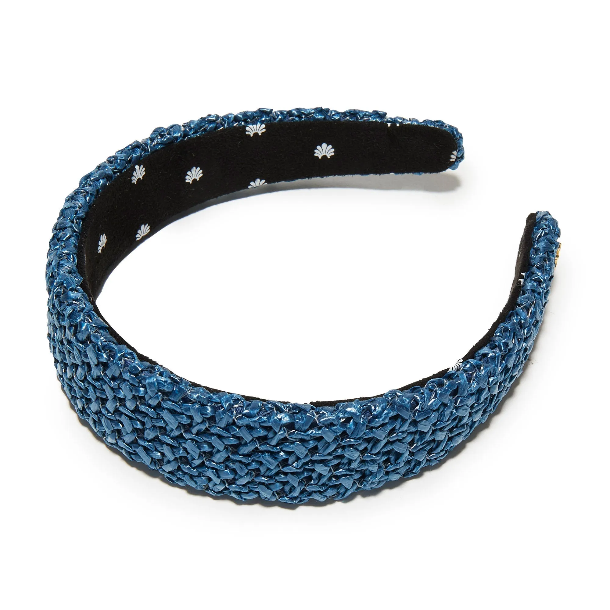 COBALT RAFFIA BESSETTE HEADBAND sold by Lele Sadoughi