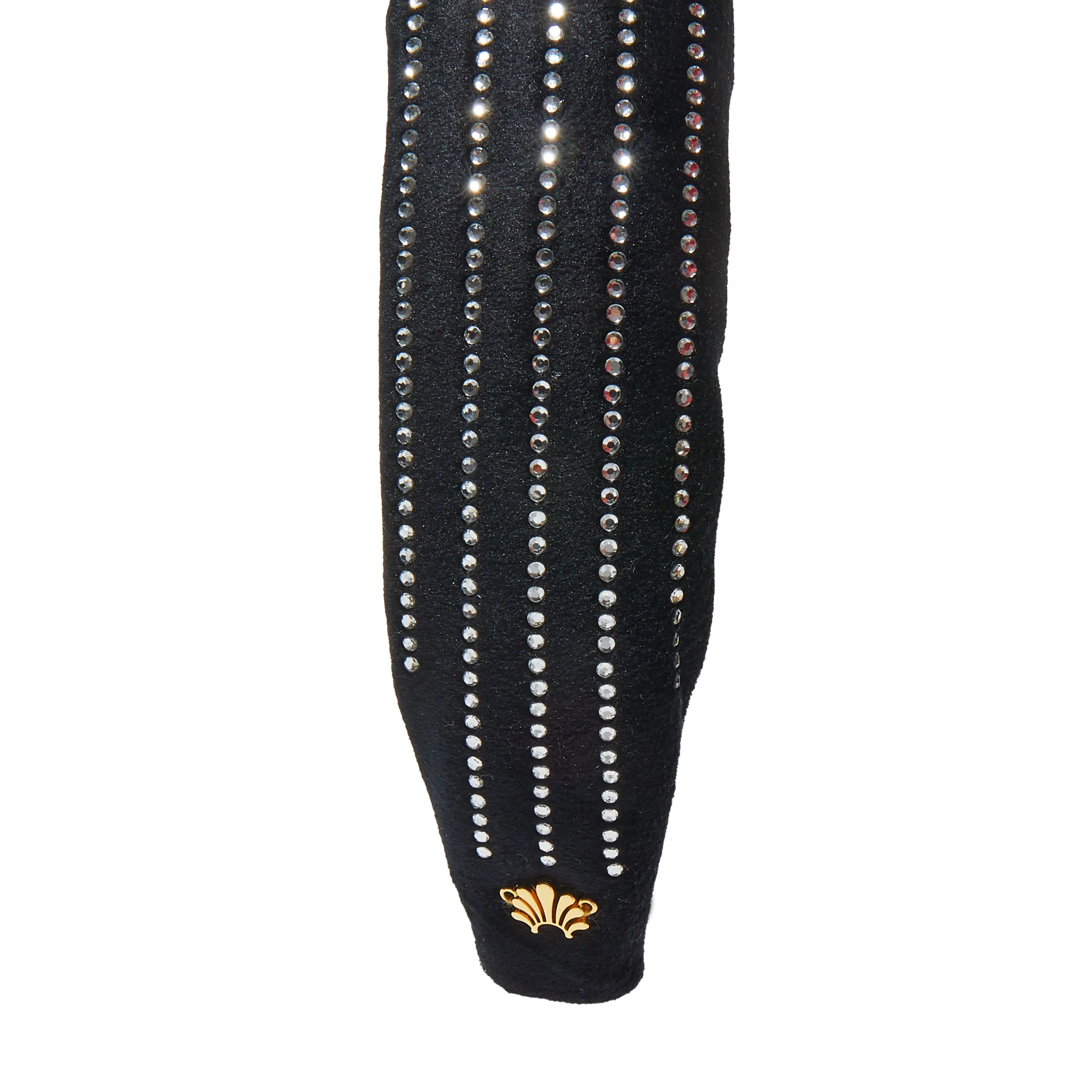 JET CRYSTAL PINSTRIPE SLIM KNOTTED HEADBAND sold by Lele Sadoughi product image thumbnail 5
