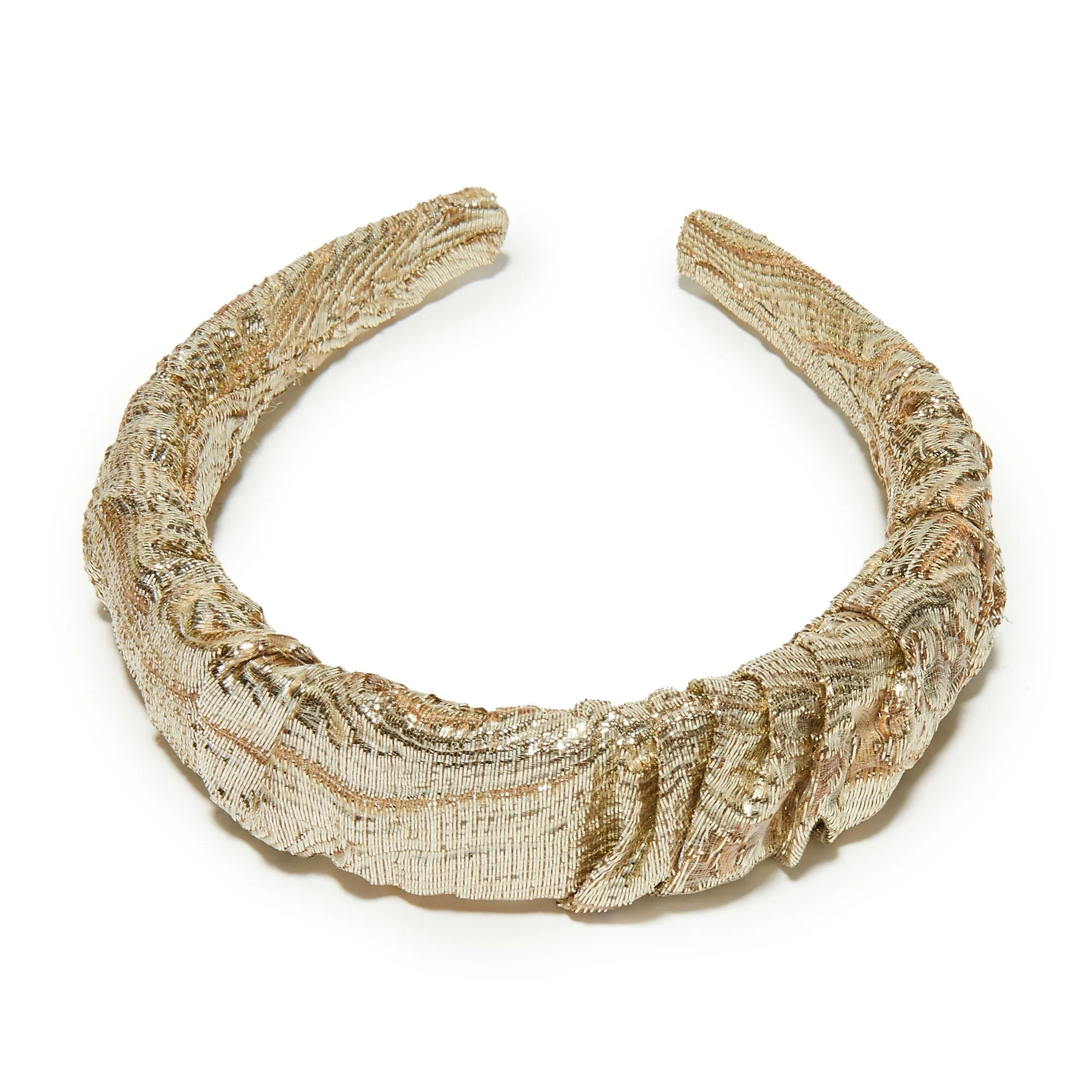 GOLD JACQUARD KELLY HEADBAND sold by Lele Sadoughi product image thumbnail 3