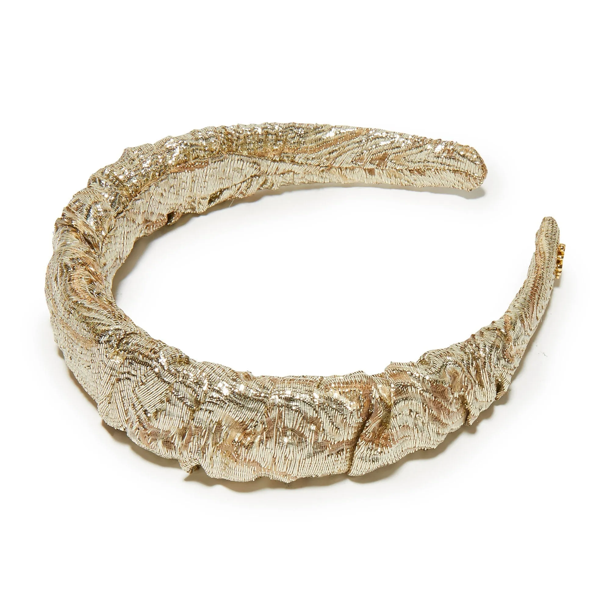 GOLD JACQUARD KELLY HEADBAND sold by Lele Sadoughi