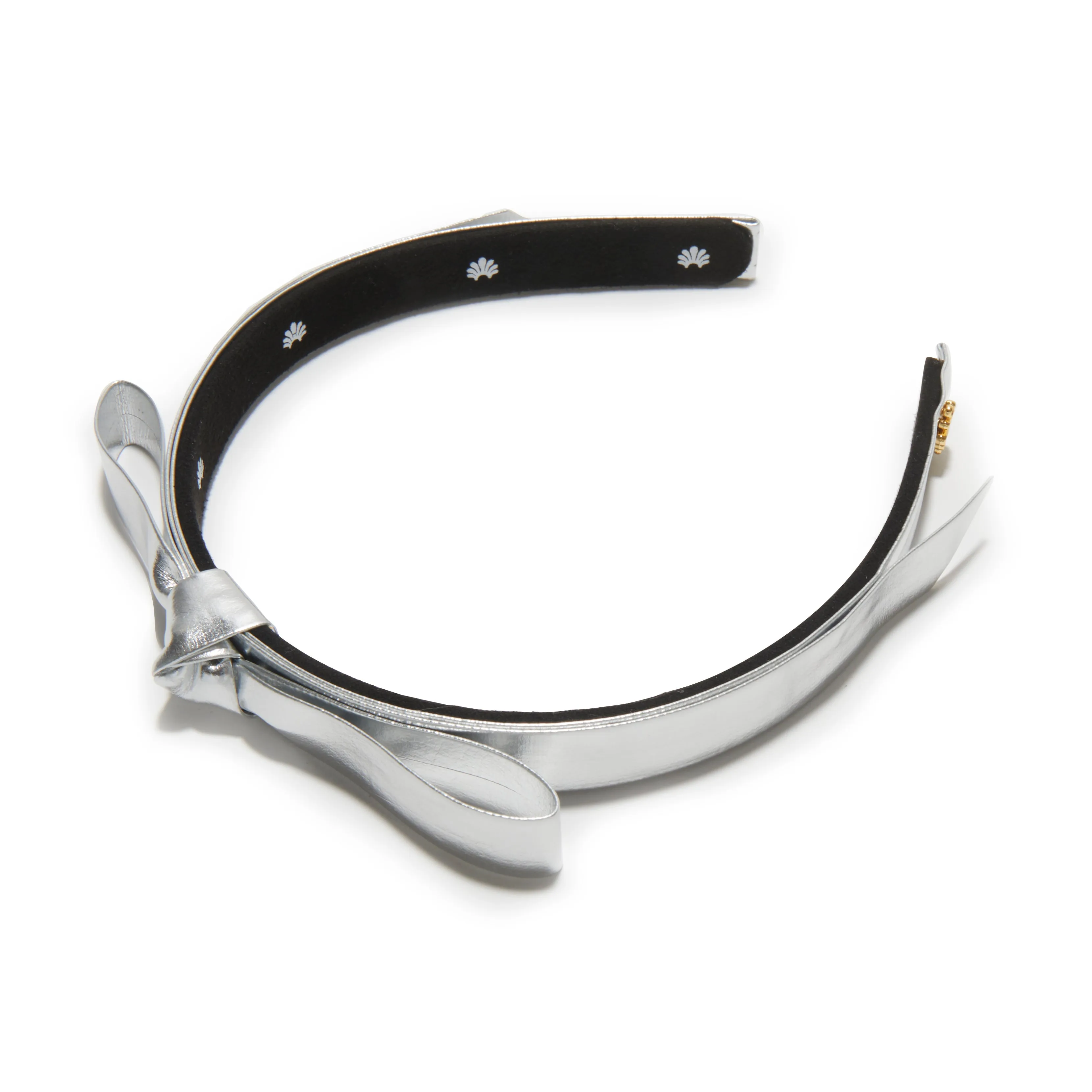 SILVER BARDOT FAUX LEATHER HEADBAND sold by Lele Sadoughi