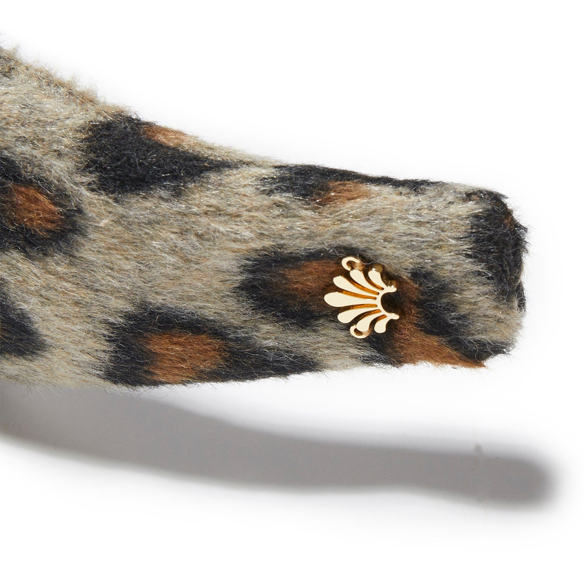 LEOPARD FLEECE LEOPARD KNOTTED HEADBAND sold by Lele Sadoughi product image thumbnail 3