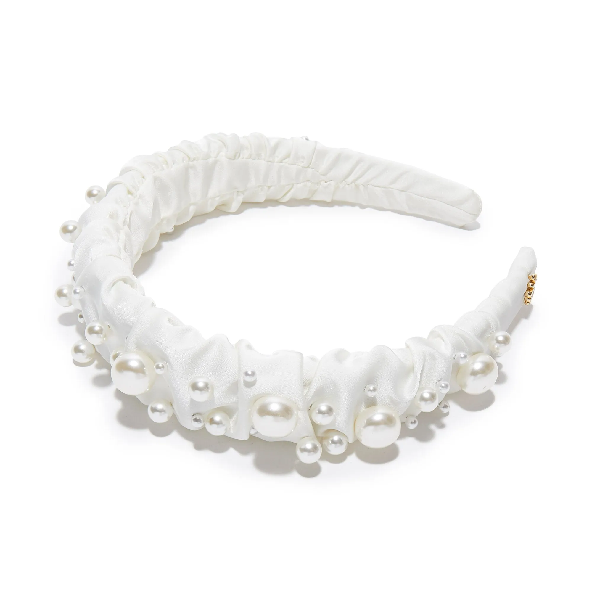 IVORY MIXED PEARL KELLY HEADBAND sold by Lele Sadoughi