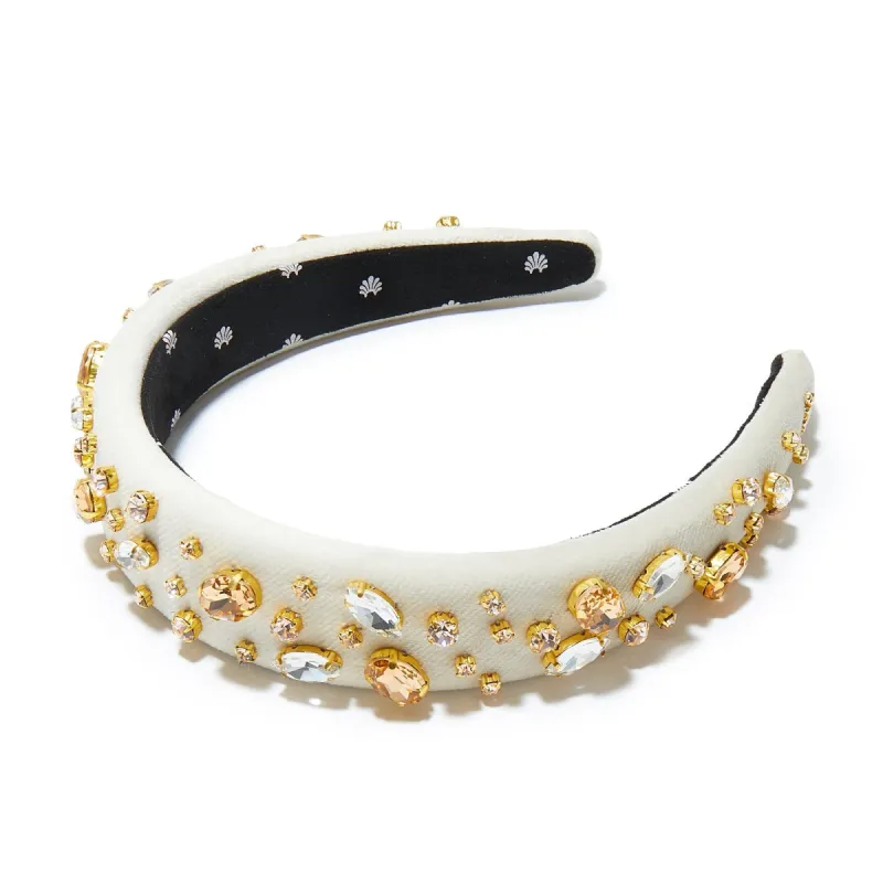 PORCELAIN CRYSTAL EMBELLISHED ALICE HEADBAND sold by Lele Sadoughi