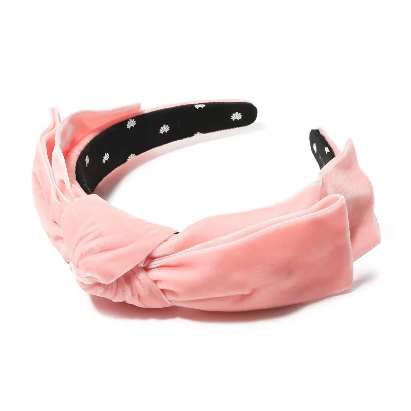 BLUSH SHIRLEY WIDE RIBBON HEADBAND sold by Lele Sadoughi