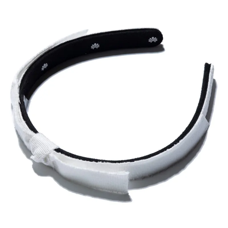 WHITE BARDOT RIBBON HEADBAND sold by Lele Sadoughi