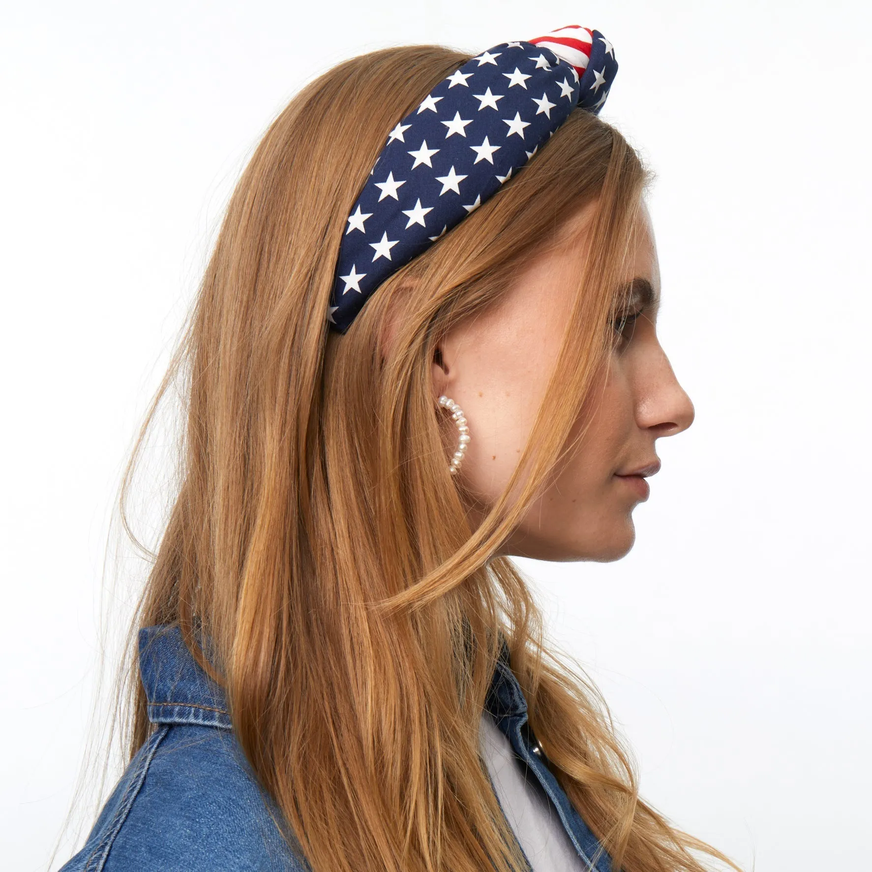AMERICANA KNOTTED HEADBAND sold by Lele Sadoughi product image thumbnail 4