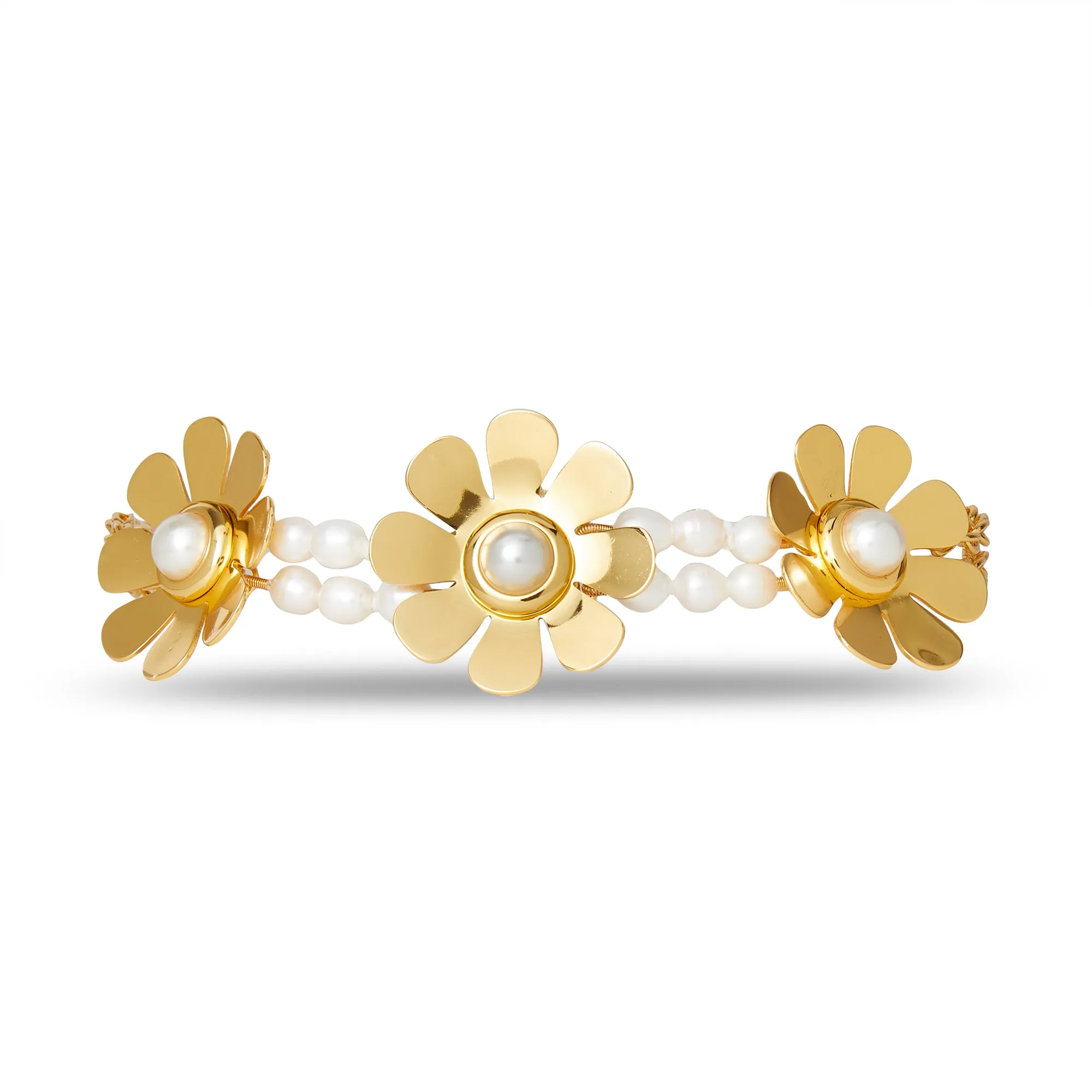 GOLD DAISY CHOKER NECKLACE sold by Lele Sadoughi