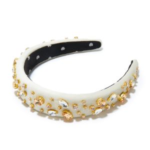 PORCELAIN CRYSTAL EMBELLISHED ALICE HEADBAND sold by Lele Sadoughi