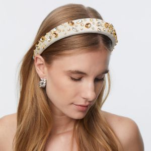 PORCELAIN CRYSTAL EMBELLISHED ALICE HEADBAND sold by Lele Sadoughi