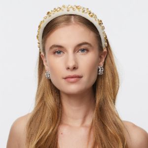 PORCELAIN CRYSTAL EMBELLISHED ALICE HEADBAND sold by Lele Sadoughi