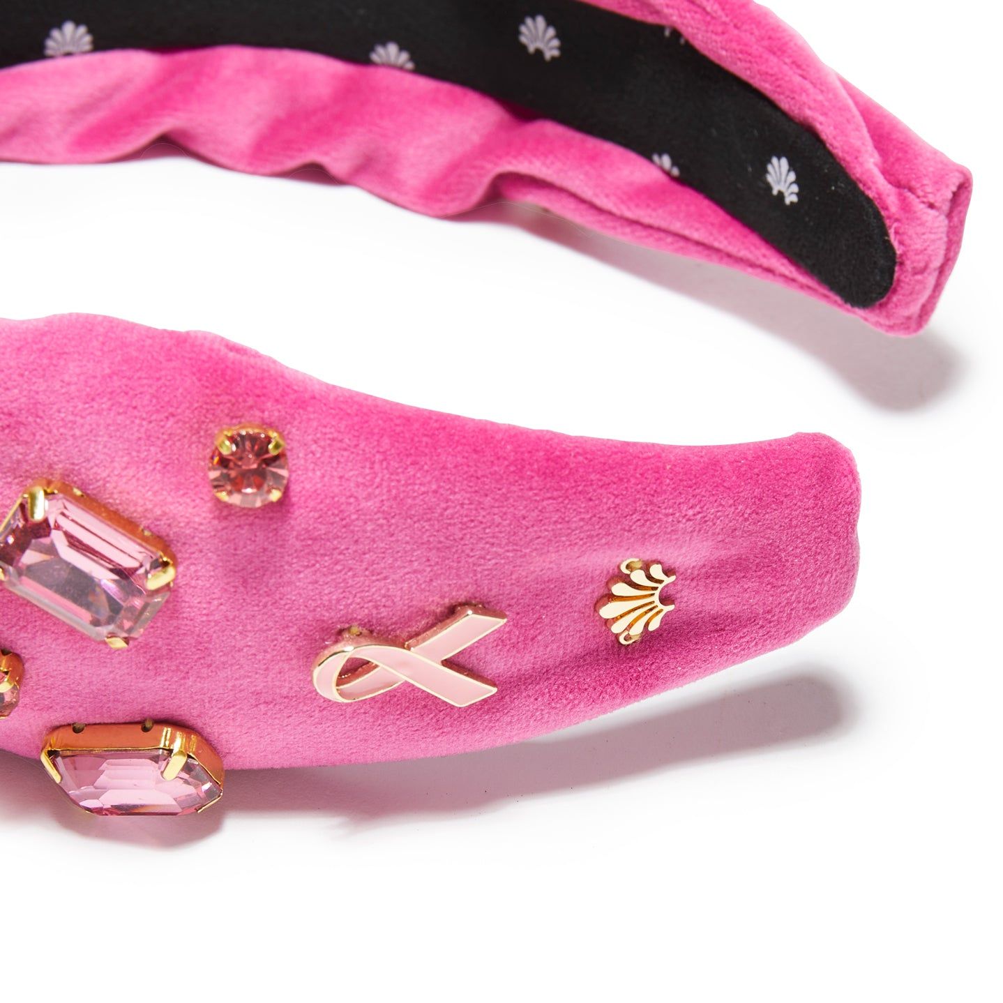 PINK JEWELED RIBBON KNOTTED HEADBAND sold by Lele Sadoughi product image thumbnail 3