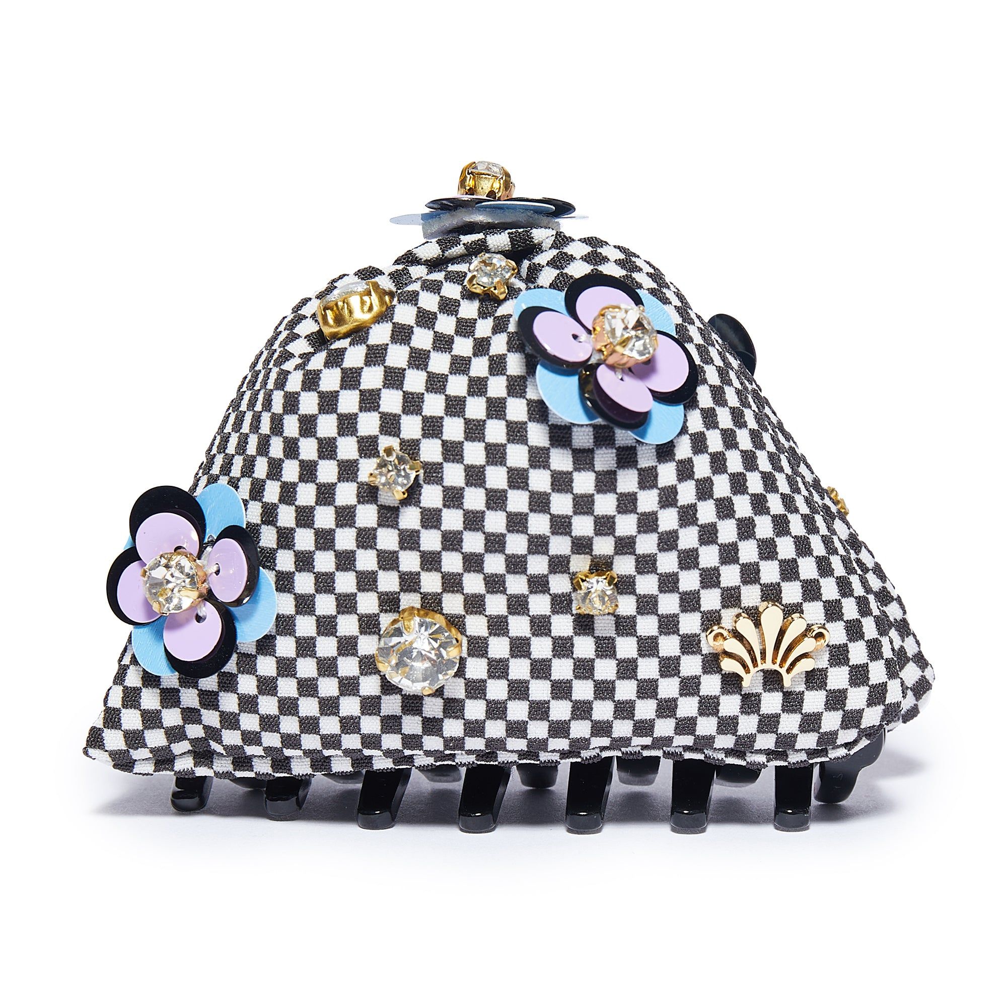 LAVENDER FUSION ZINNIA CRYSTAL PAILLETTE SIMONE CLIP sold by Lele Sadoughi product image thumbnail 3