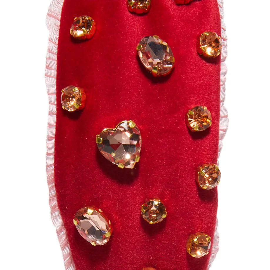 VALENTINES RED EMBELLISHED KNOTTED HEADBAND sold by Lele Sadoughi product image thumbnail 3