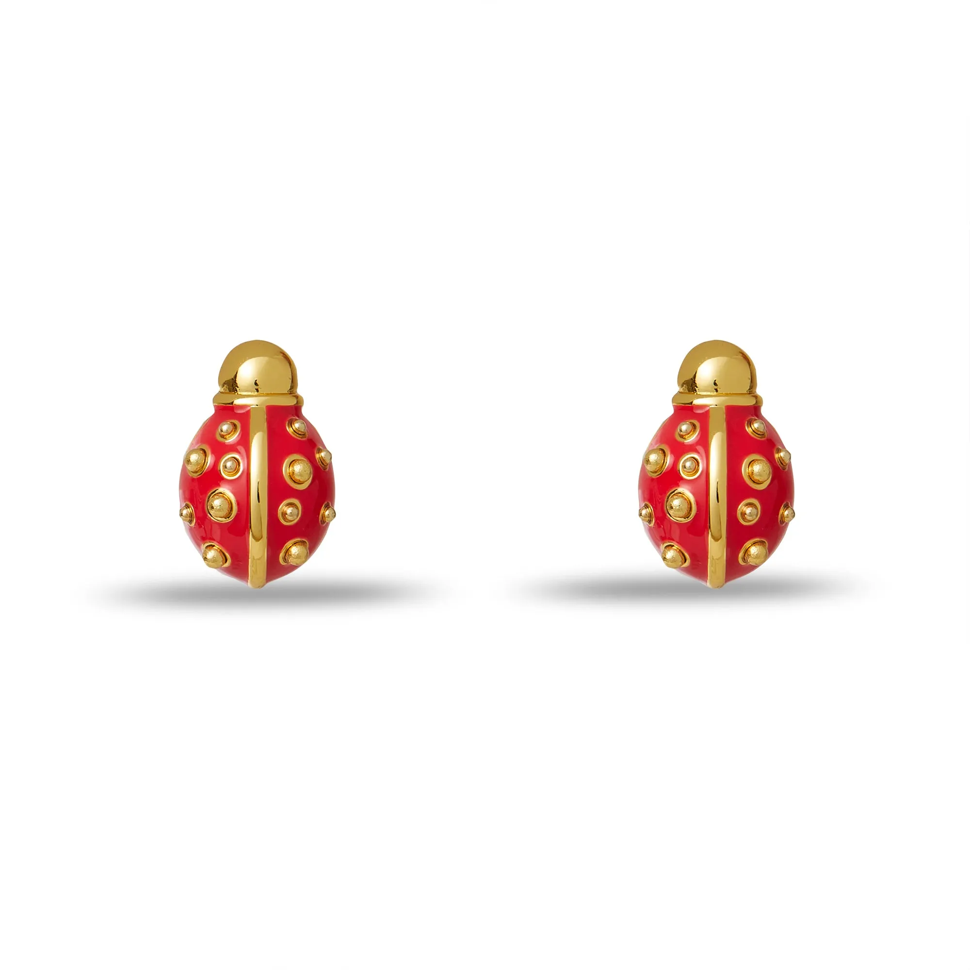 RED LADYBUG STUD EARRINGS sold by Lele Sadoughi