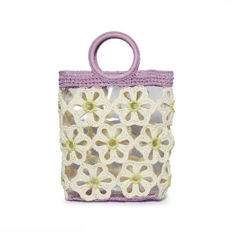 DAY DREAM MARIGOLD CROCHET MINI TOTE sold by Lele Sadoughi