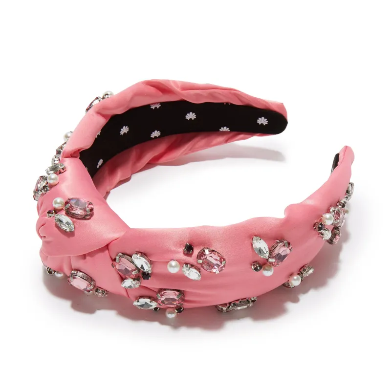 ROSE CRYSTAL CLUSTER EMBELLISHED KNOTTED HEADBAND sold by Lele Sadoughi