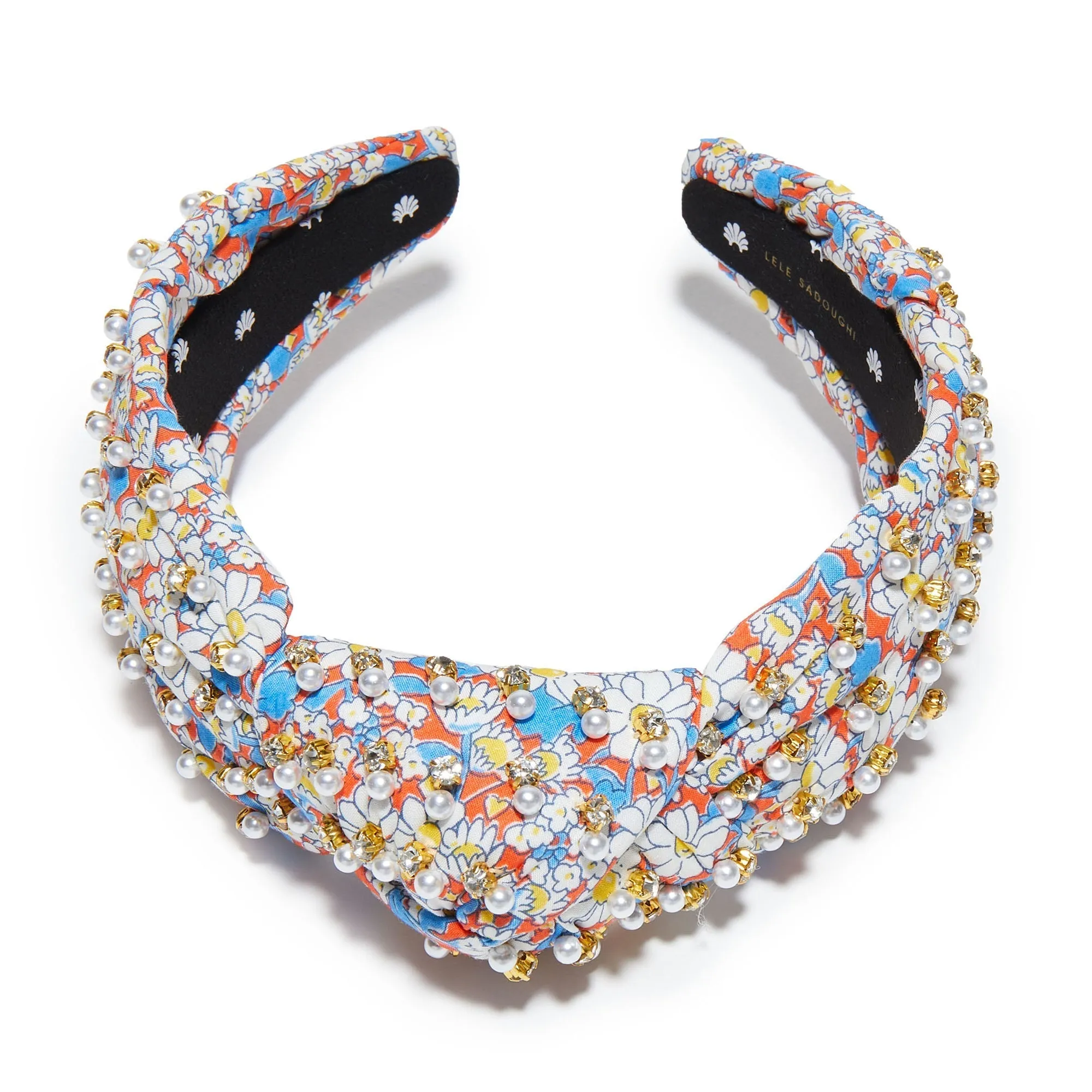 ALICE W PEARL & CRYSTAL EMBELLISHED KNOTTED HEADBAND sold by Lele Sadoughi product image thumbnail 5