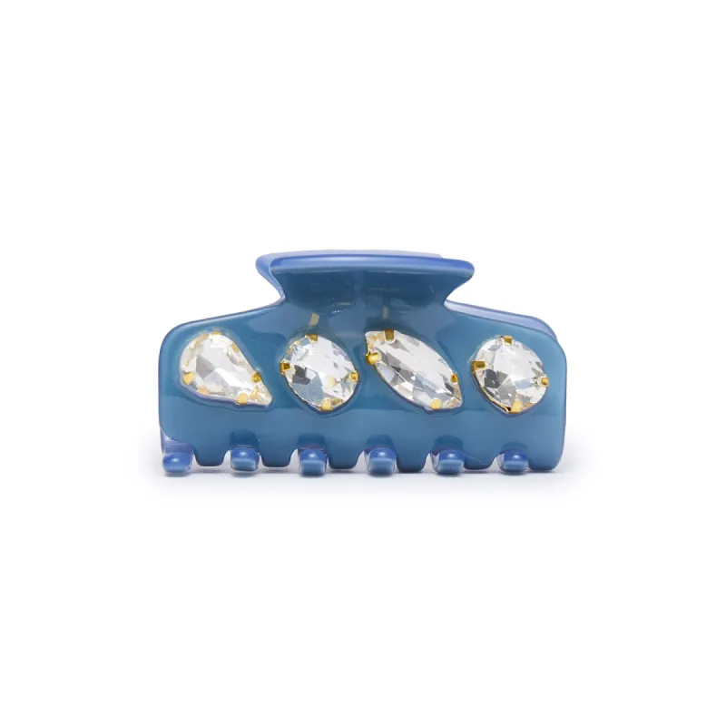 FRENCH BLUE MINI CRYSTAL CLAW CLIP sold by Lele Sadoughi