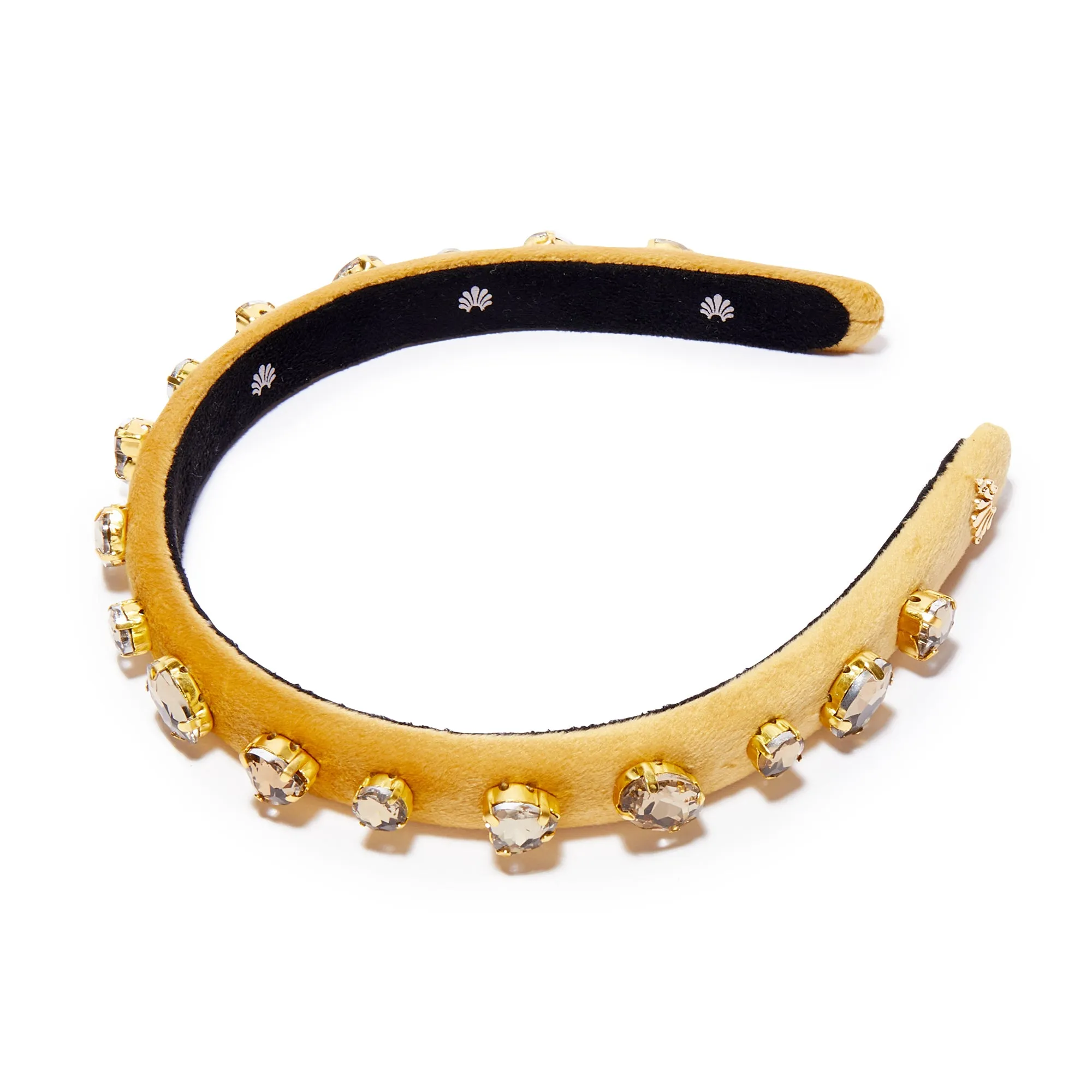 NOVEMBER TOPAZ HEART MIXED CRYSTAL VELVET GIGI HEADBAND sold by Lele Sadoughi