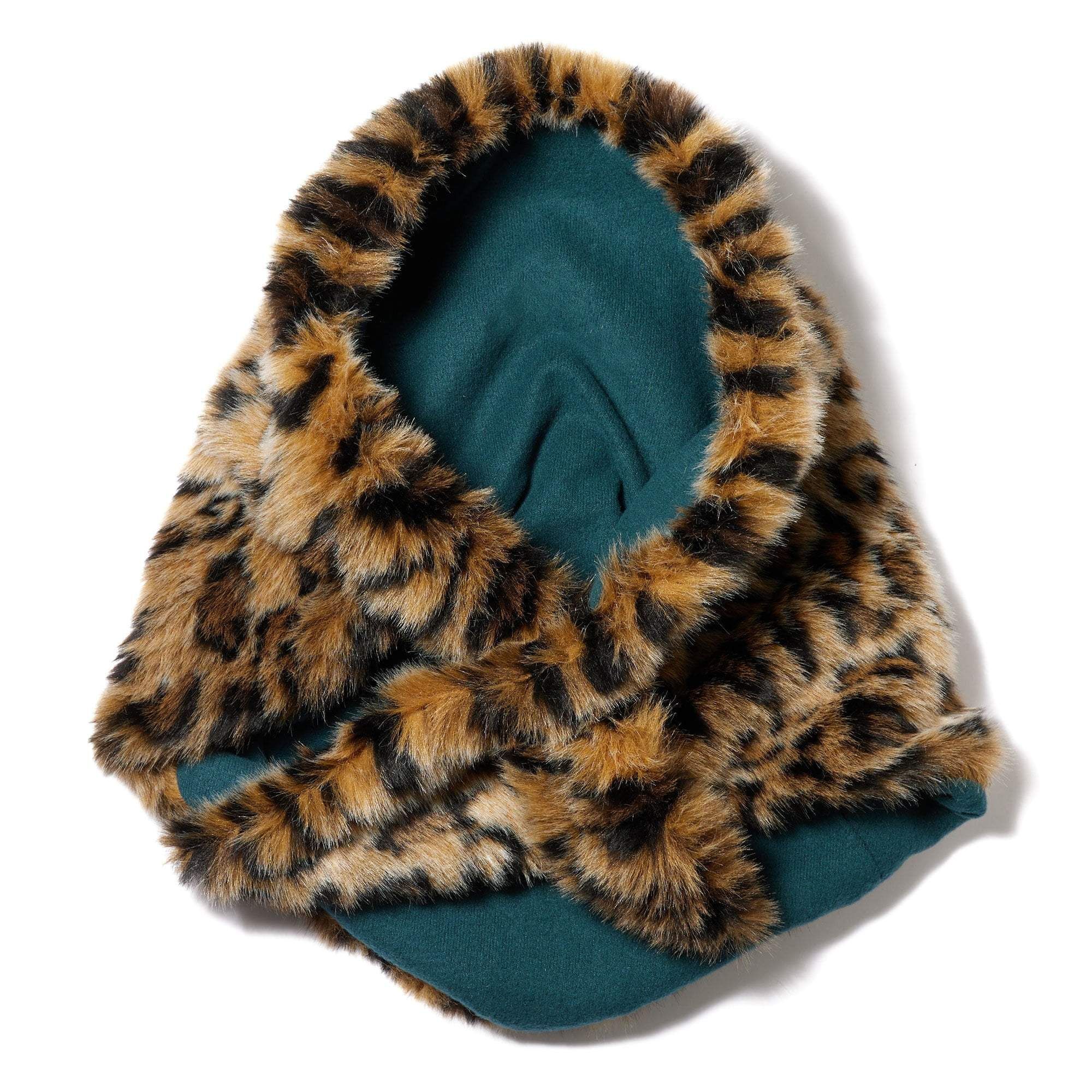 LEOPARD FAUX FUR BONNET SCARF sold by Lele Sadoughi
