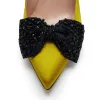 LELE X SJP JET GROSGRAIN BEADED BOW SHOE CLIPS sold by Lele Sadoughi