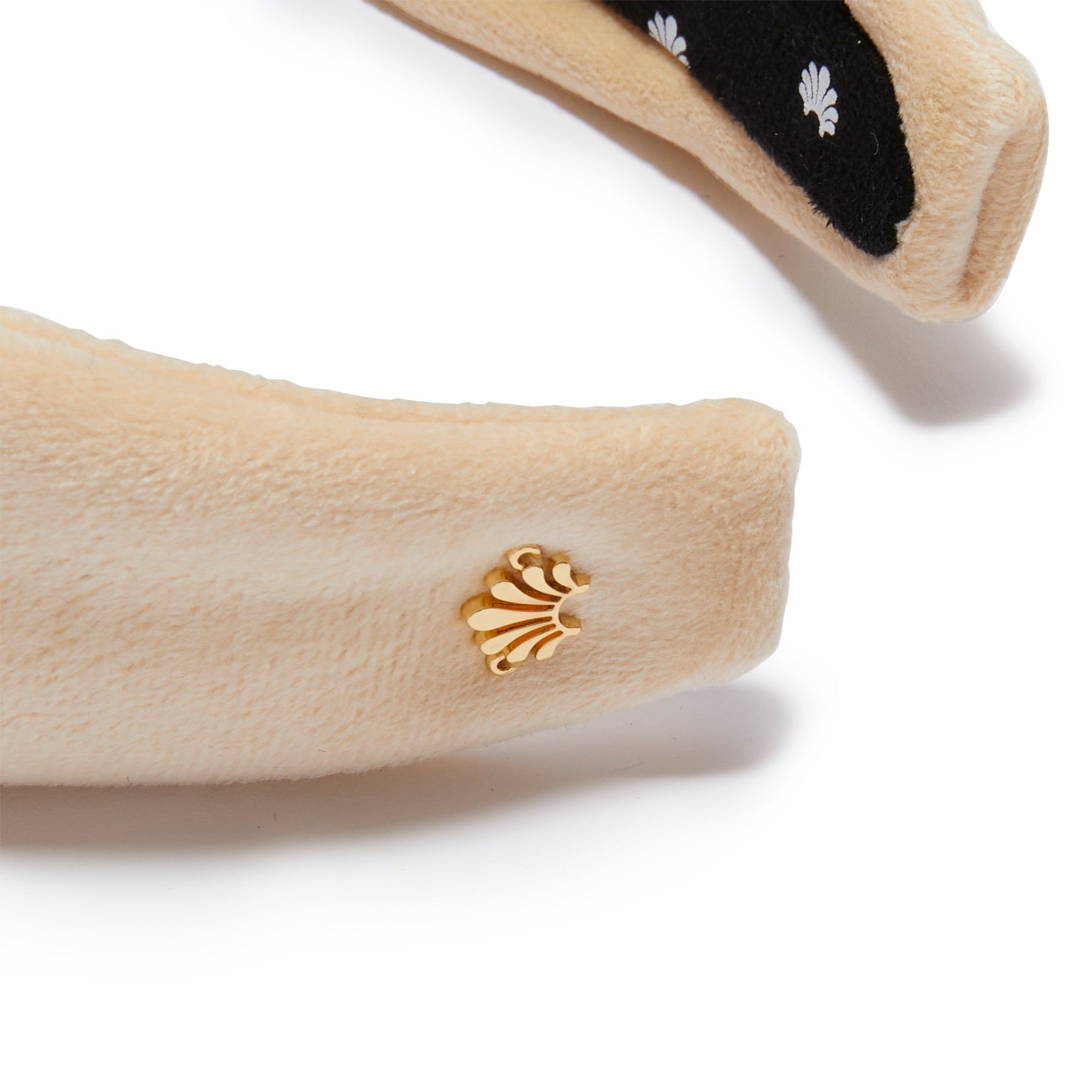 LATTE HOLLY VELVET HEADBAND sold by Lele Sadoughi product image thumbnail 5