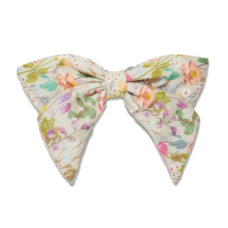 DUSK FAIRYTALE FOREST PRINTED BOW BARRETTE sold by Lele Sadoughi