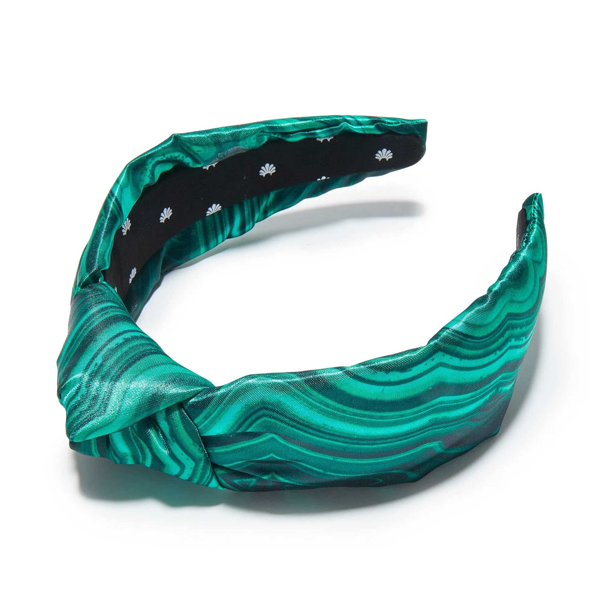 MALACHITE PRINTED KNOTTED HEADBAND sold by Lele Sadoughi