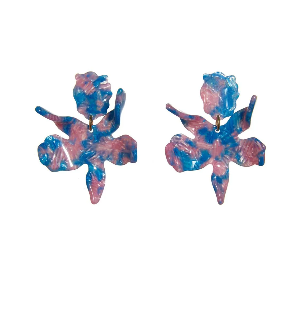 COTTON CANDY SMALL PAPER LILY EARRINGS sold by Lele Sadoughi