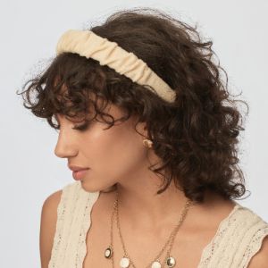 SAND TERRY CLOTH KELLY HEADBAND sold by Lele Sadoughi