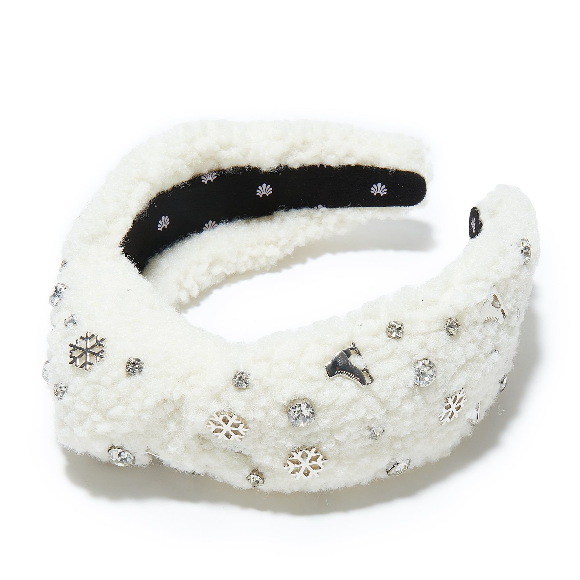 IVORY WINTER CRYSTAL KNOTTED HEADBAND sold by Lele Sadoughi