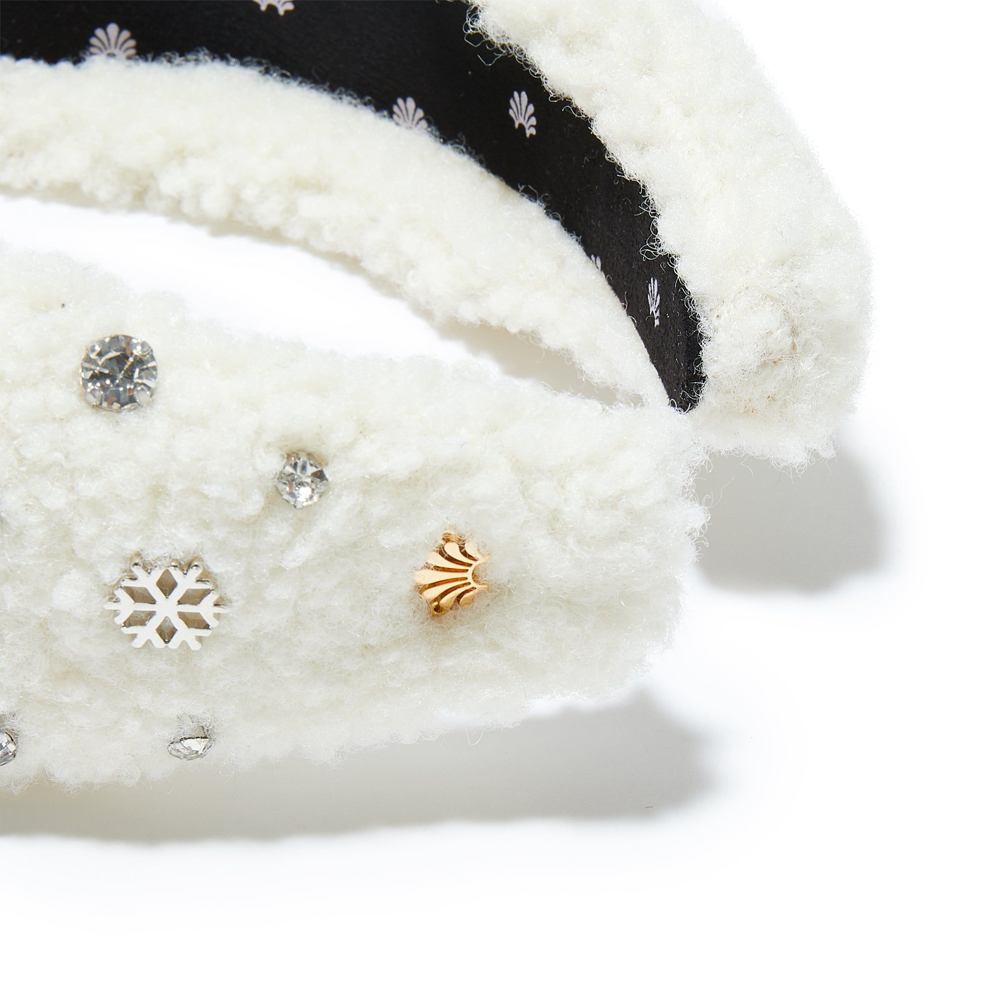 IVORY WINTER CRYSTAL KNOTTED HEADBAND sold by Lele Sadoughi product image thumbnail 3