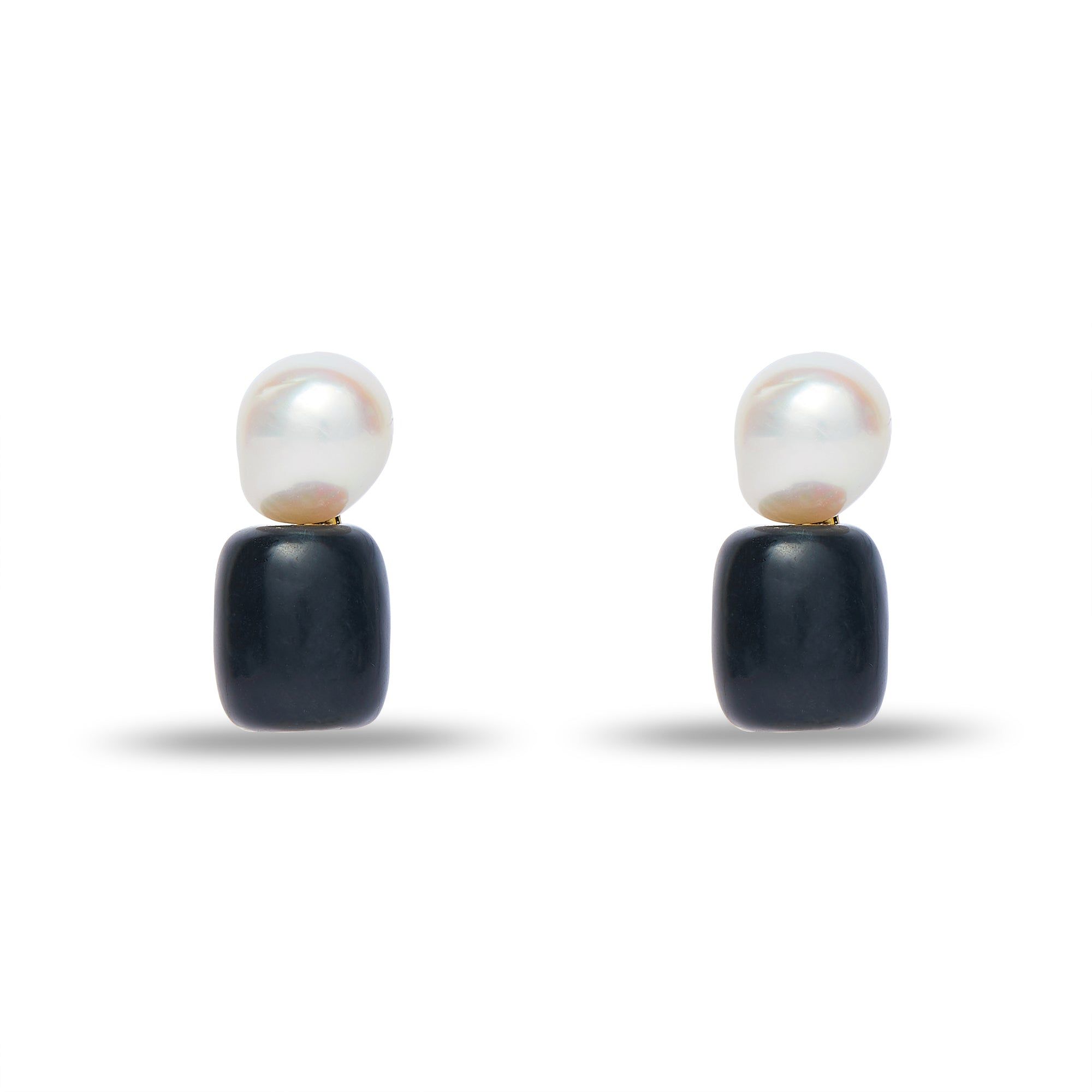 JET PEBBLE STUD EARRINGS sold by Lele Sadoughi