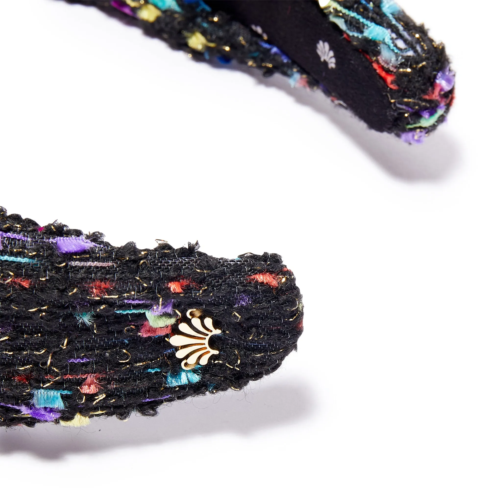 JET SHIMMER CONFETTI KNOTTED HEADBAND sold by Lele Sadoughi product image thumbnail 3