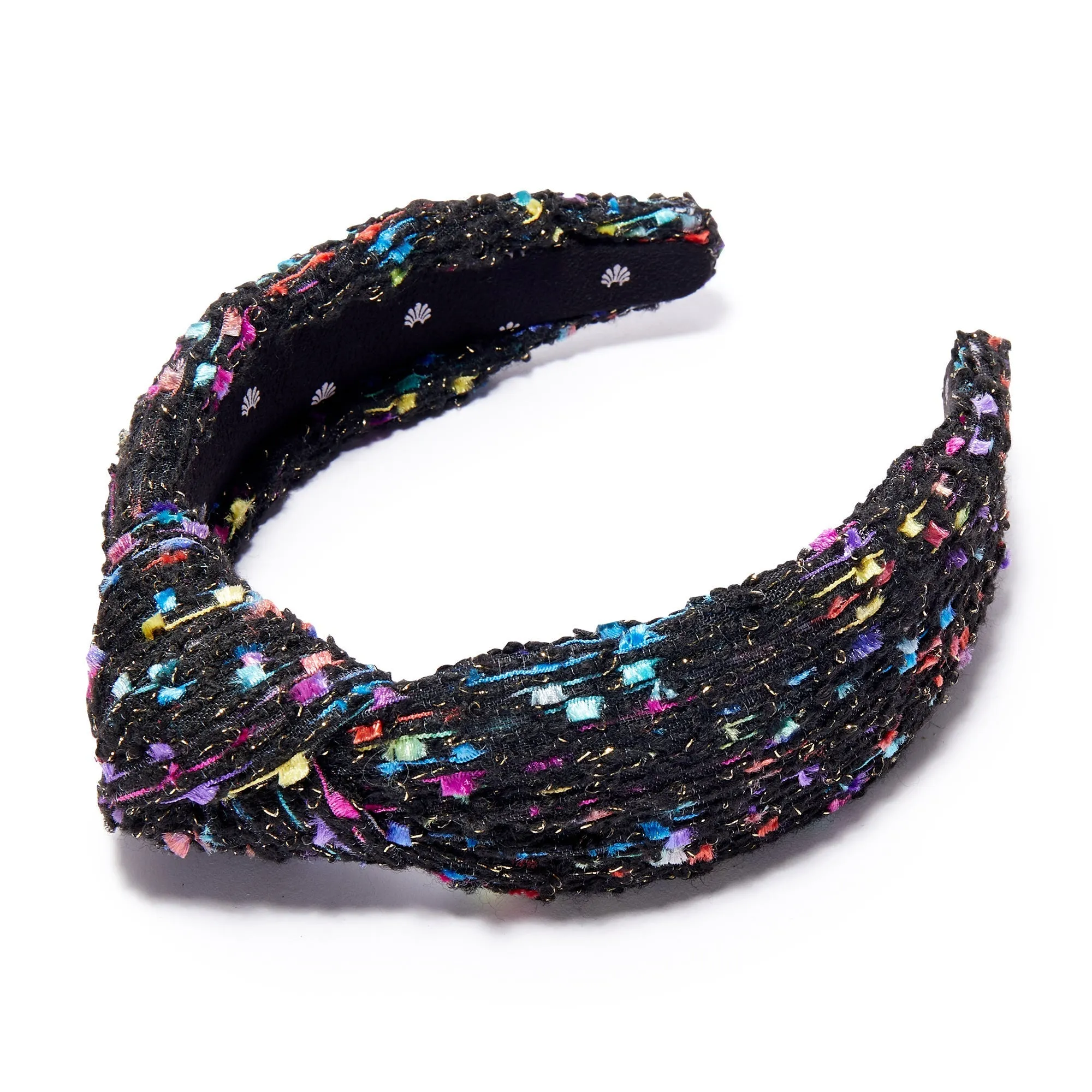 JET SHIMMER CONFETTI KNOTTED HEADBAND sold by Lele Sadoughi