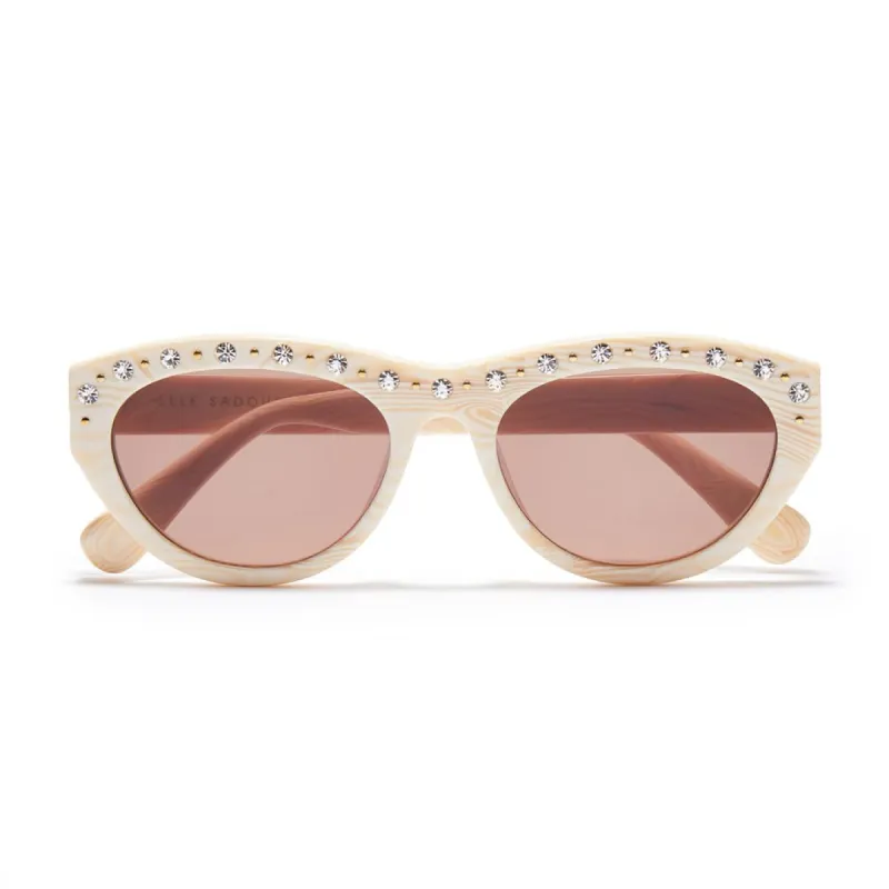 IVORY WALNUT MEMPHIS WAYFARER SUNGLASSES sold by Lele Sadoughi