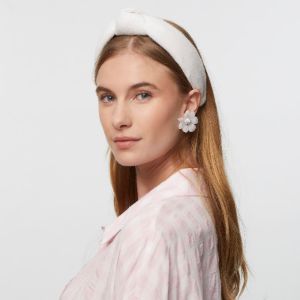 PORCELAIN TERRY KNOTTED HEADBAND sold by Lele Sadoughi